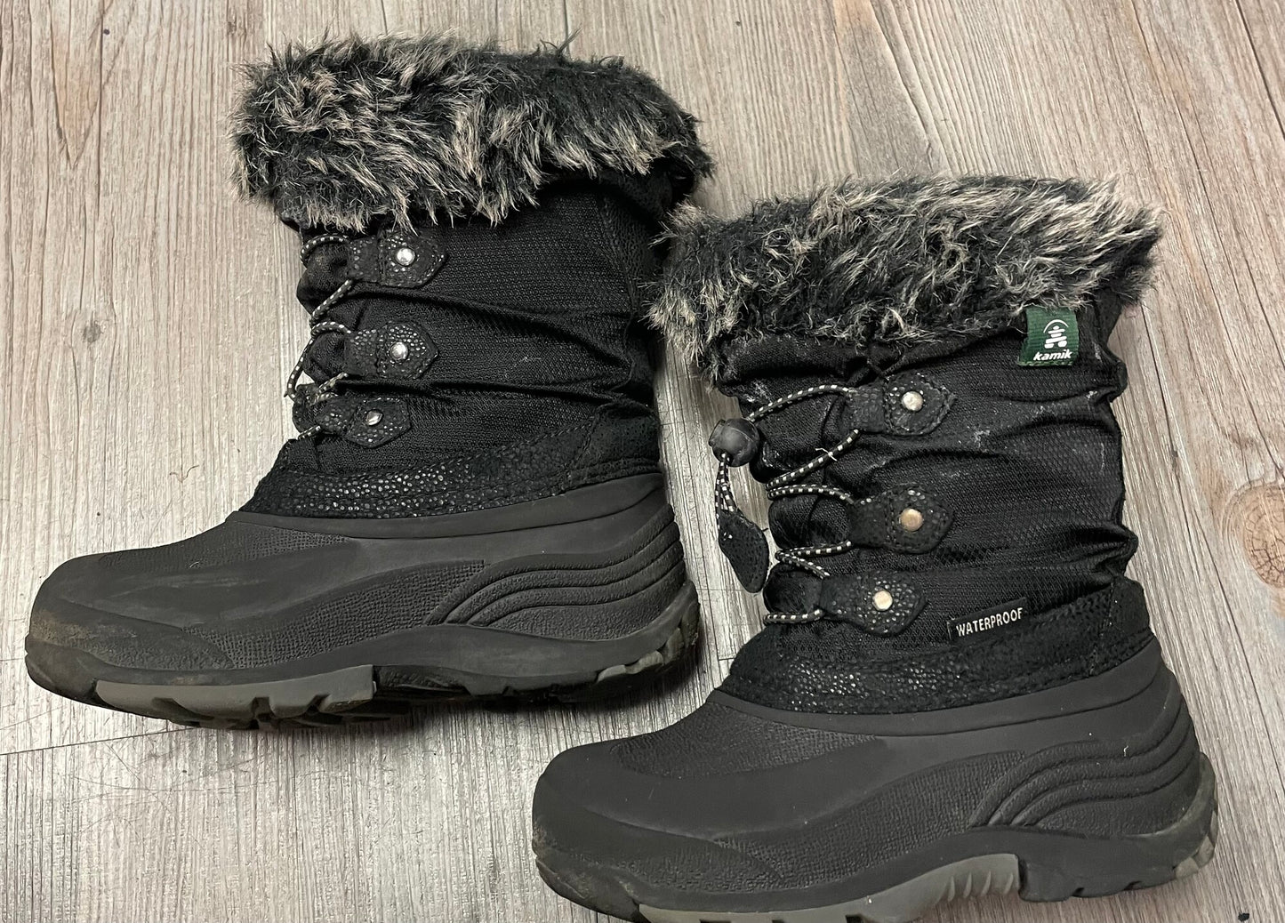 Black Kamik Winter Boots, 12Y