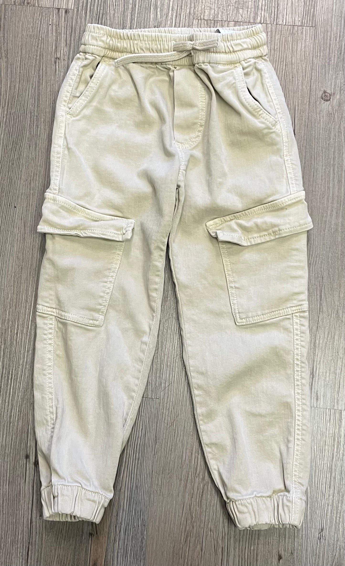 Beige Zara Cargo Jogger Pants, 6Y