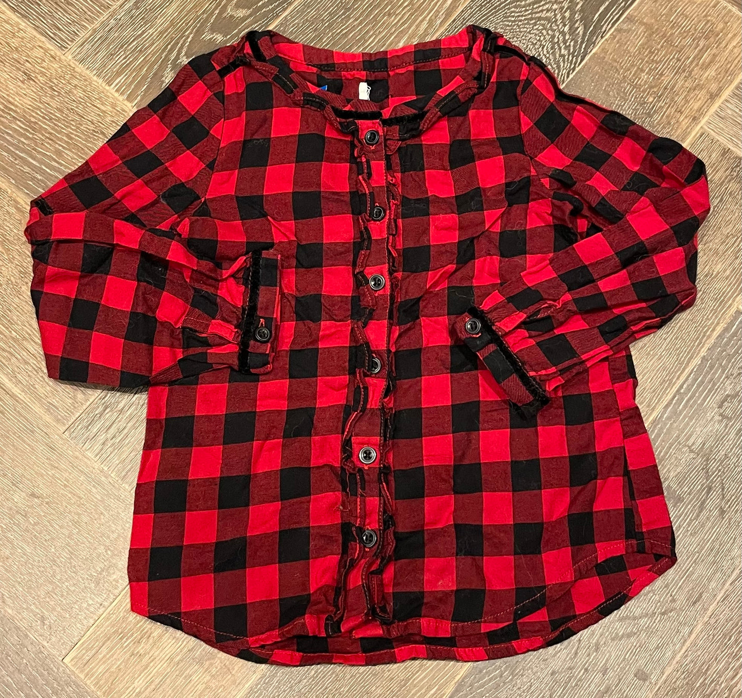 Red Plaid Shirt, 2-3Y