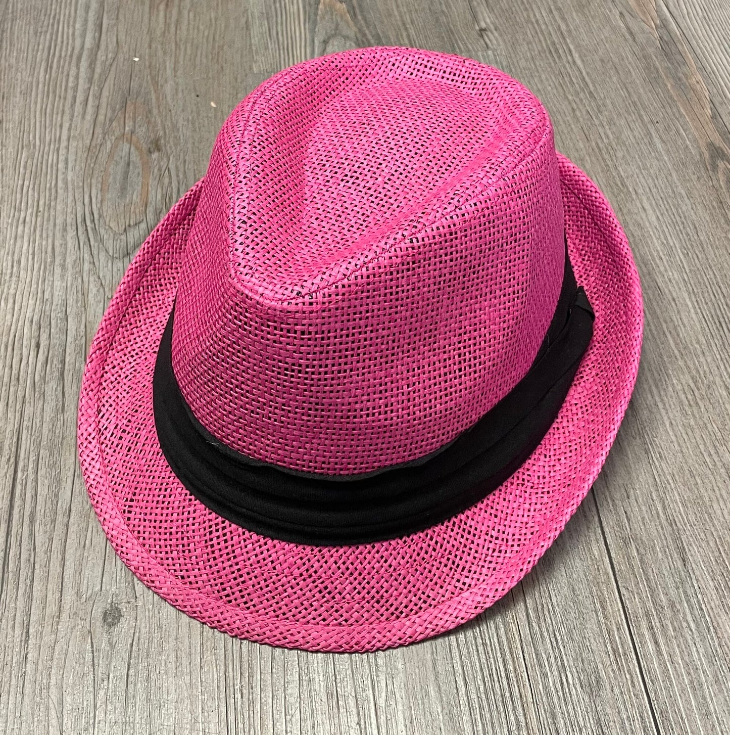 Pink Straw Fodora - NEW!, 14Y+