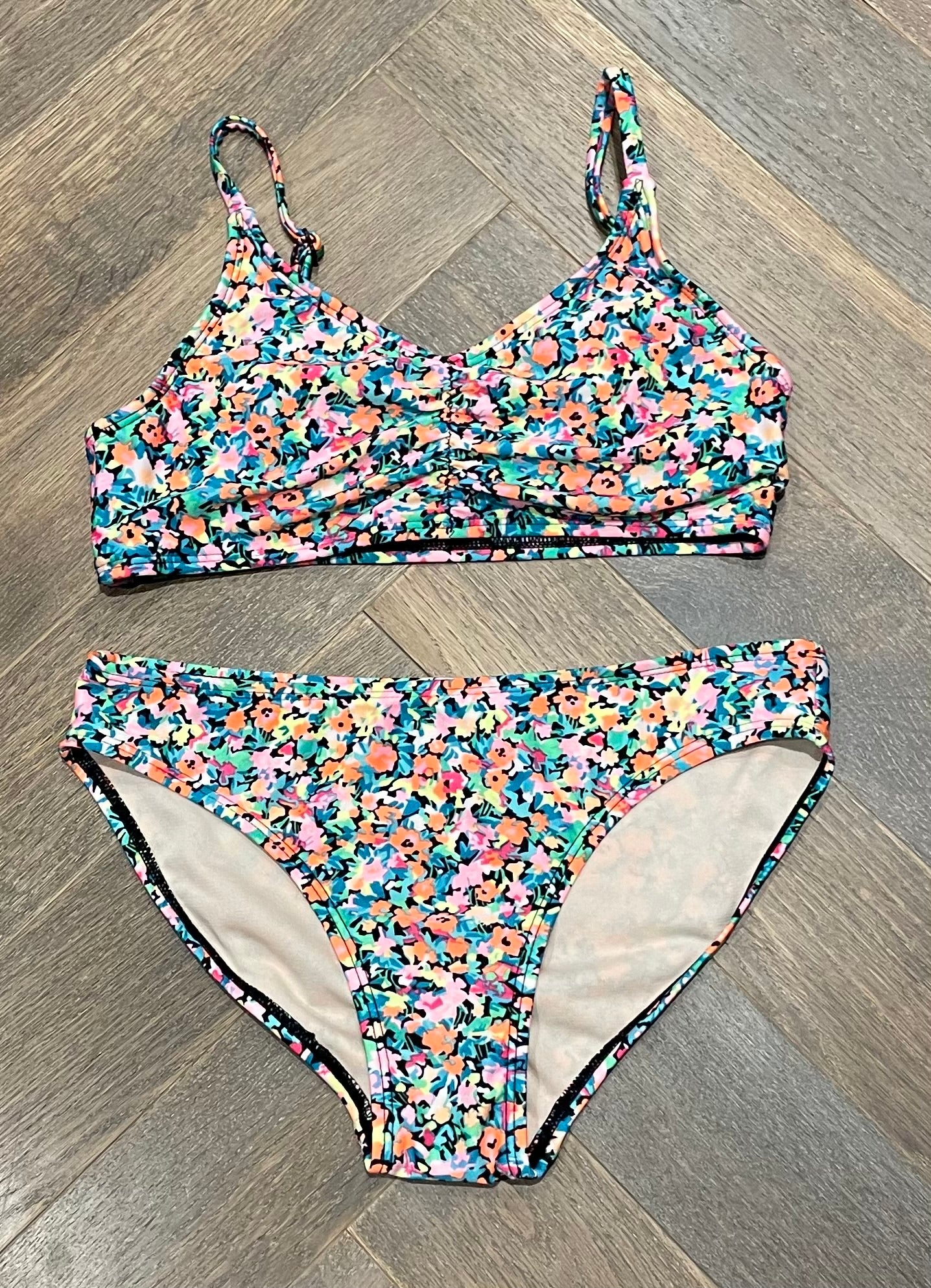 Floral Art Class Bathing Suit Se, 12Y