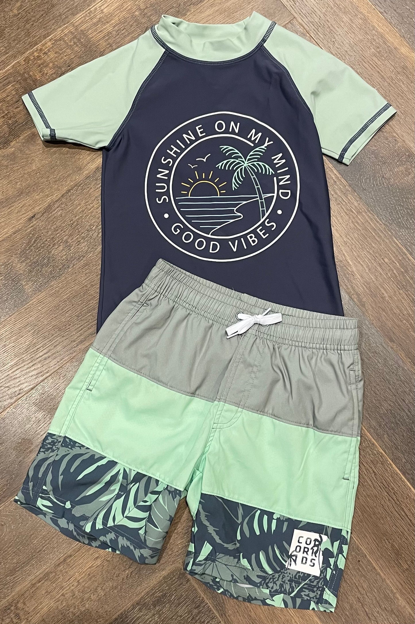 Multi Color Kids Bathing Suit, 6Y