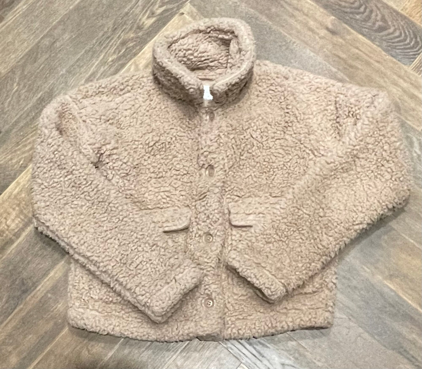 Brown Abercrombie Sherpa Jacket, 13-14Y