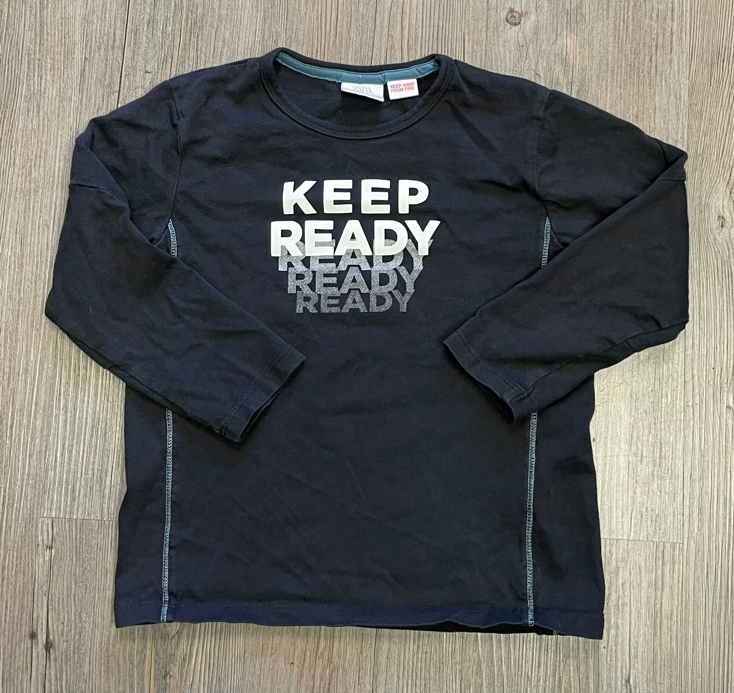 Black Zara LS Tee, 4-5Y