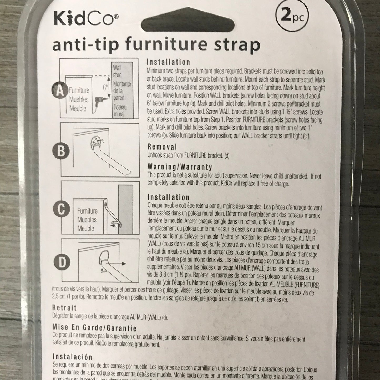 White Kidco Anti Tip Furniture, New
