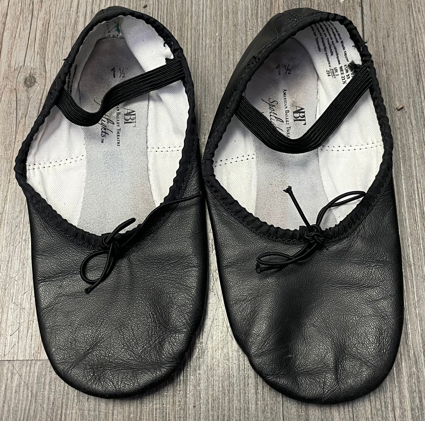 Black ABT Ballet Shoes, 1.5Y