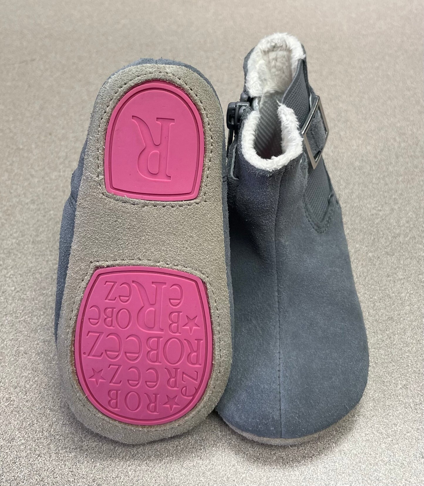 Grey Robeez Suede Booties, 5T