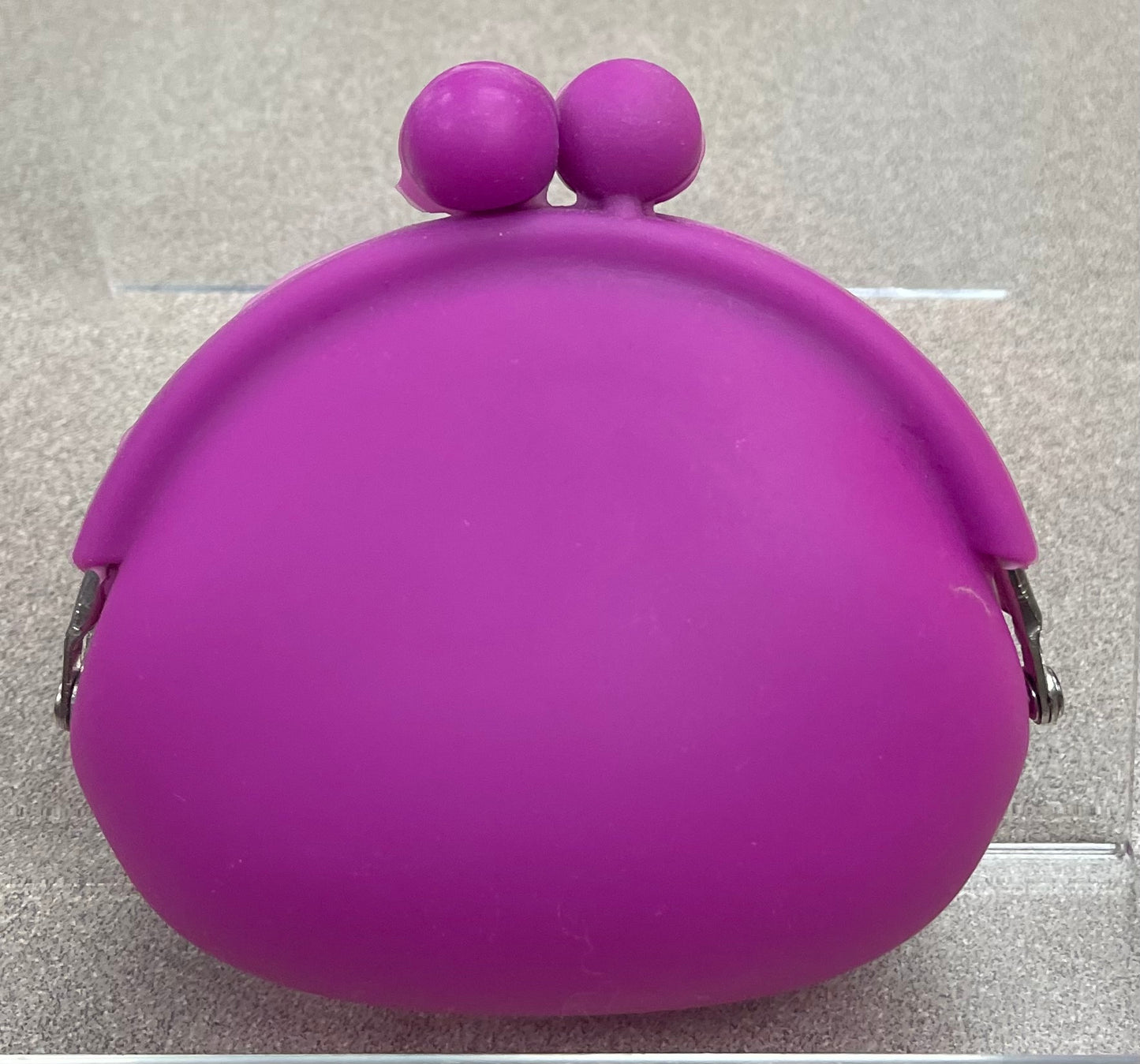 Purple Rubber Coin Purse, None
