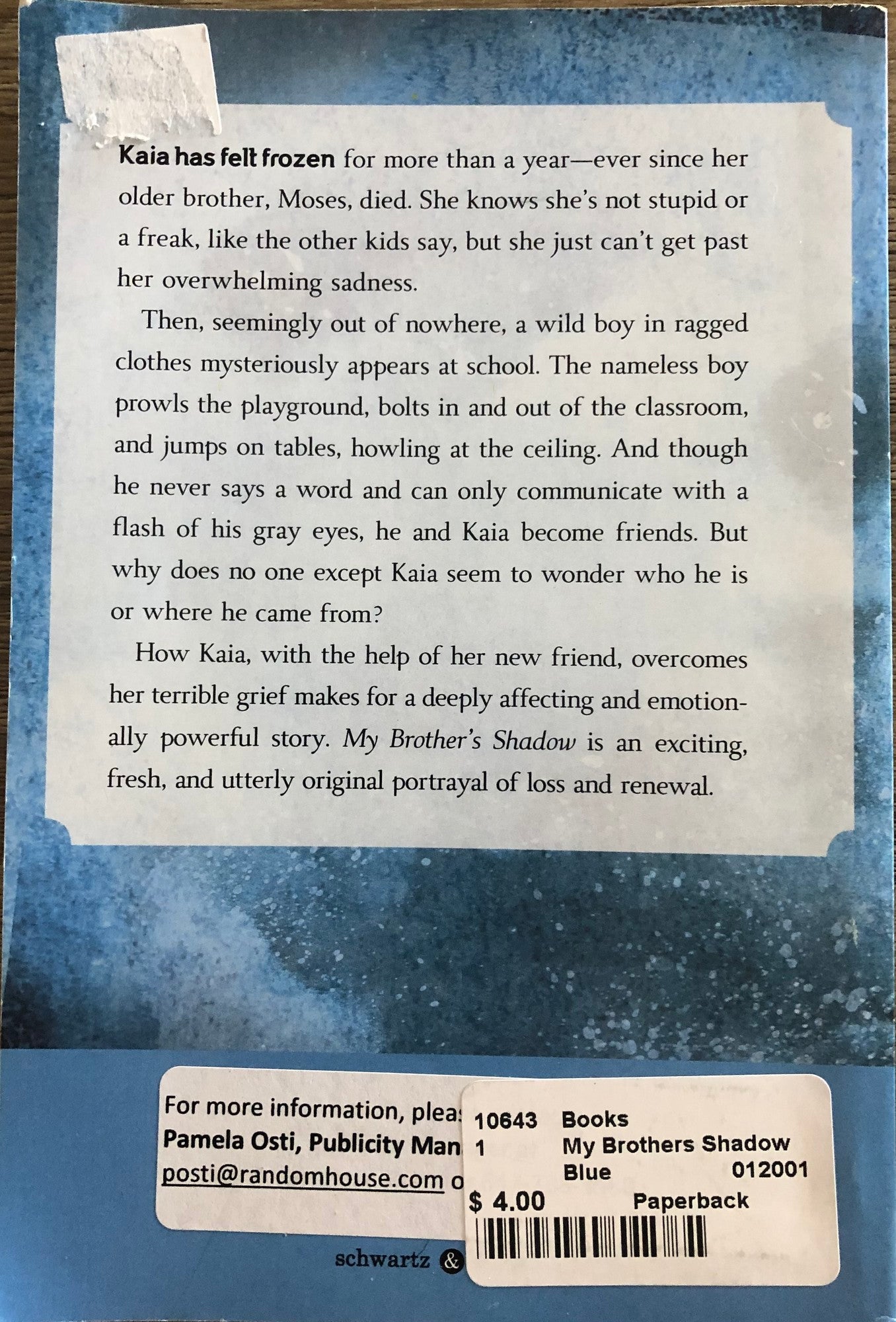 Blue My Brothers Shadow, Paperback