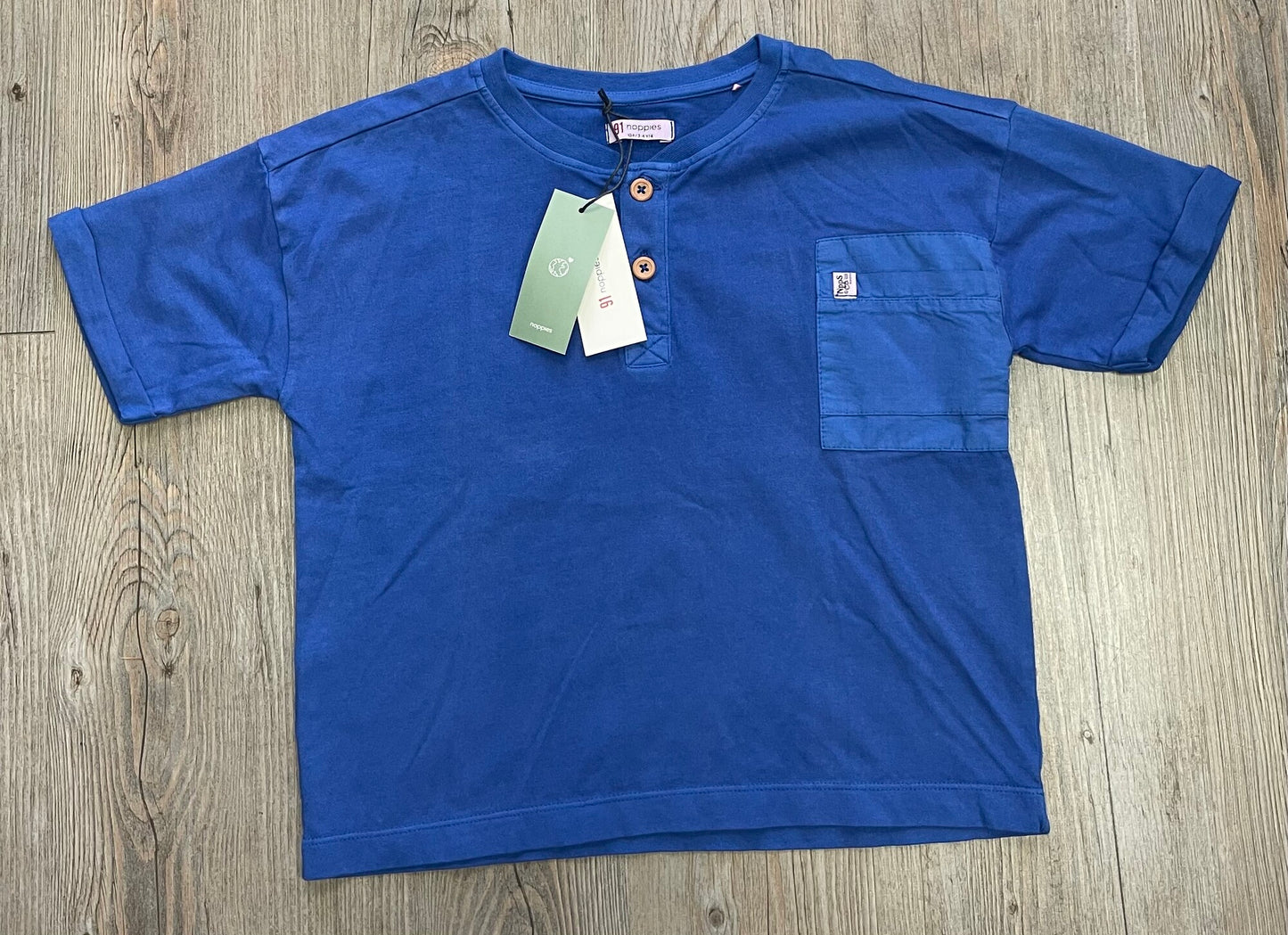 Blue Noppiesboys Tee Leonvill, 3-4Y