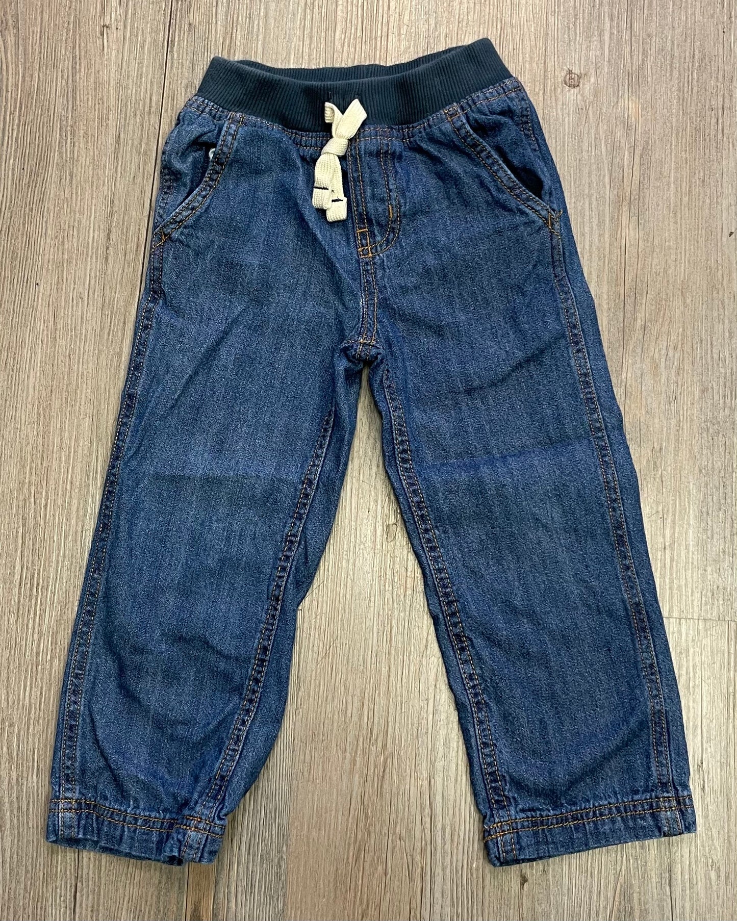 Blue Carters Soft Denim Pants, 4Y