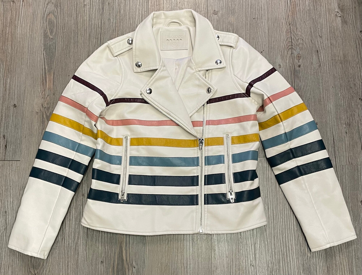 Multi Blank NYC Leather Jacket, XL