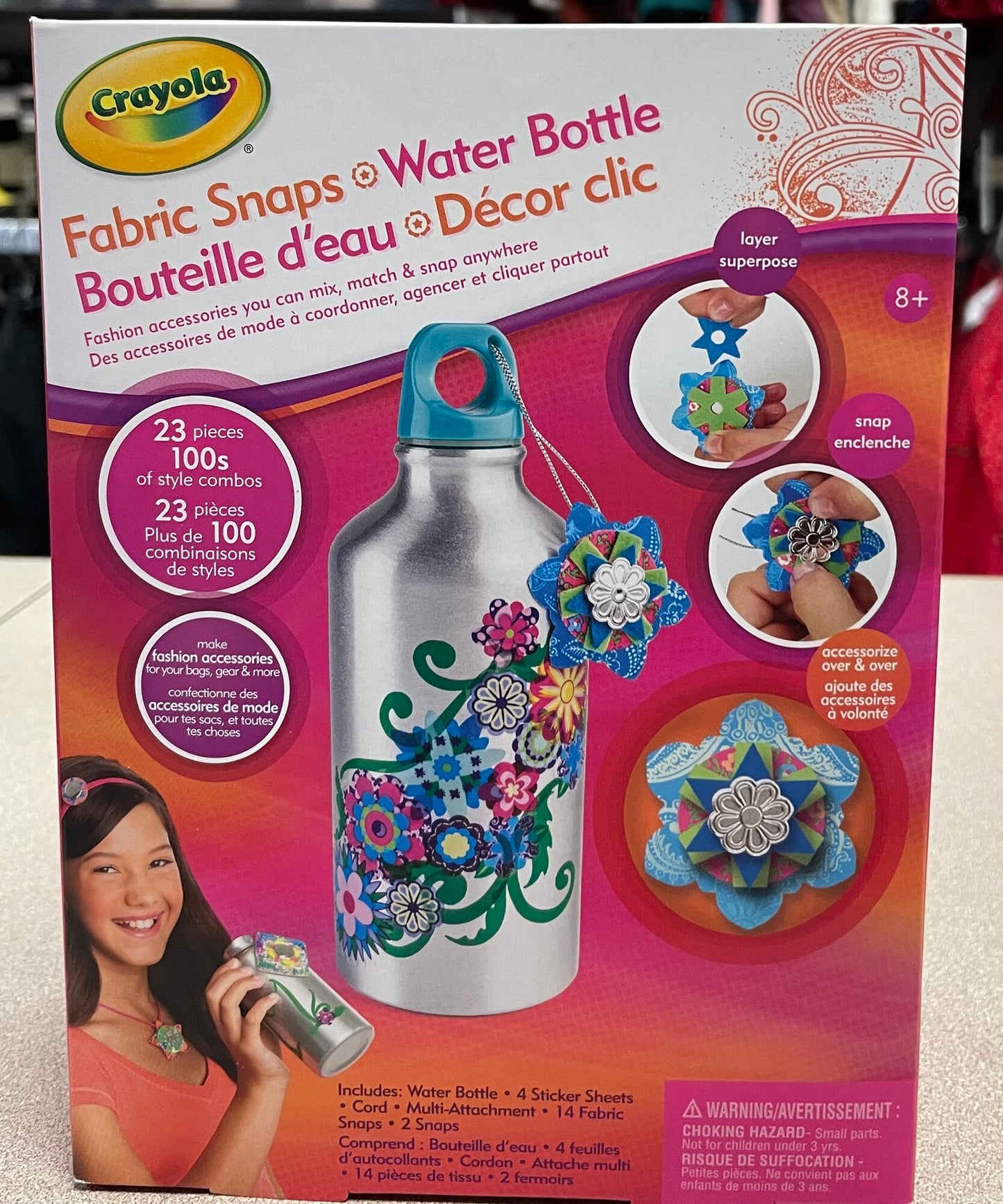 Multi Crayola Water Bottle, NEW