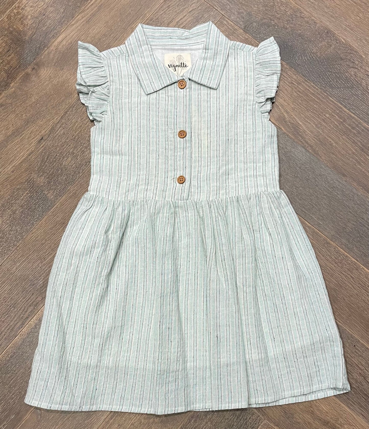 Green Vignette Dress, 4Y