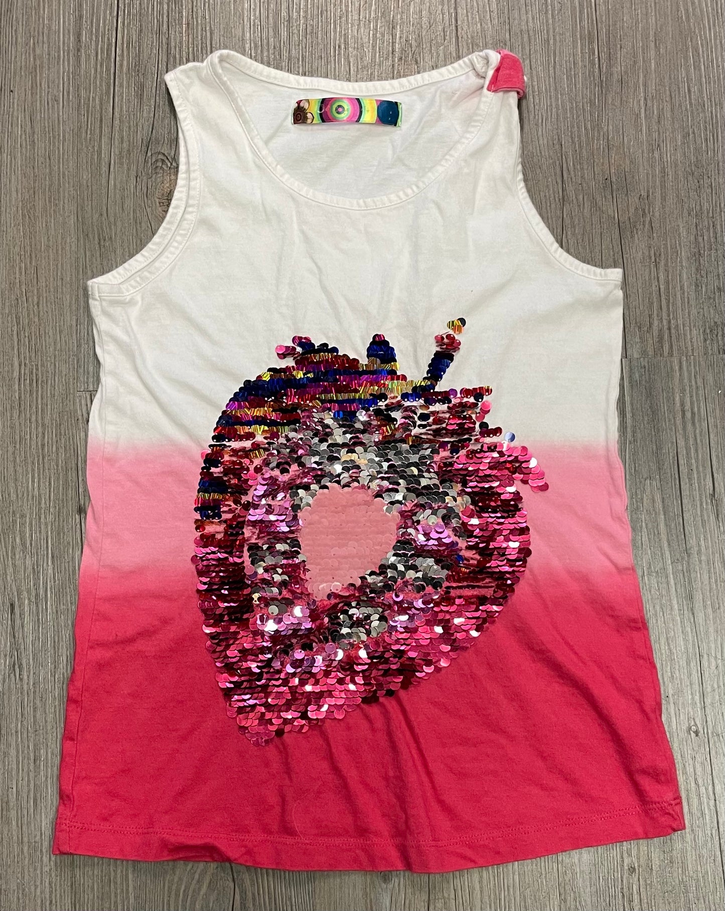 Pink Desigual Sequins Tank, 12Y