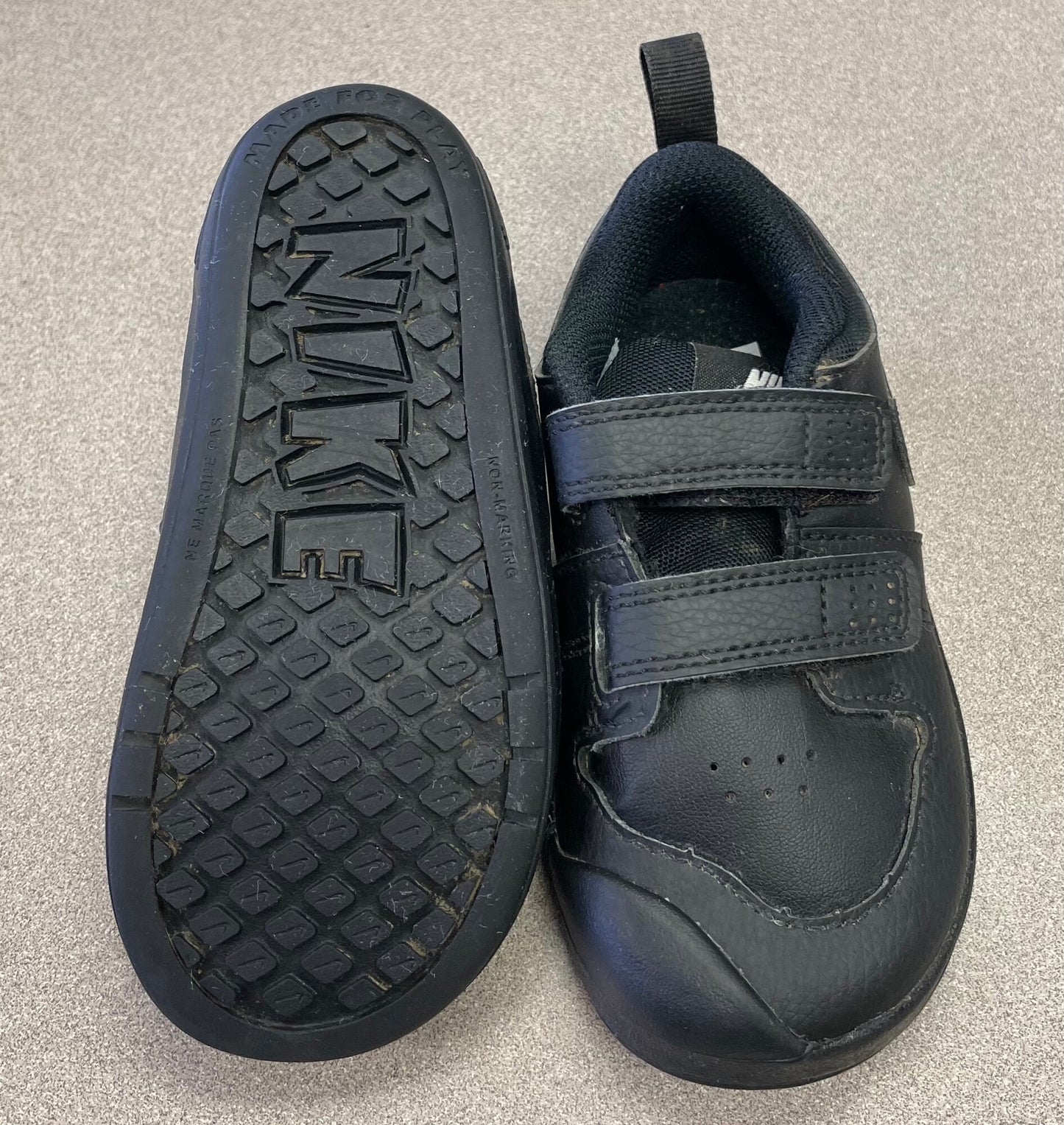 Black Nike Velcro Shoes, 8T