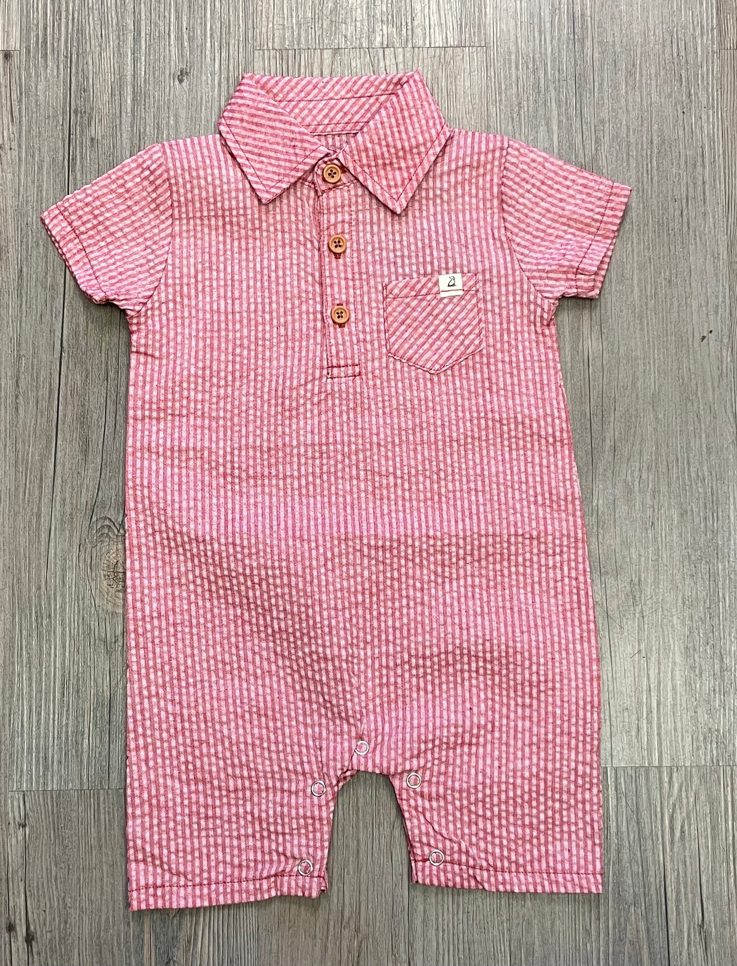 Red Me & Henry Polo Romper, 9-12M