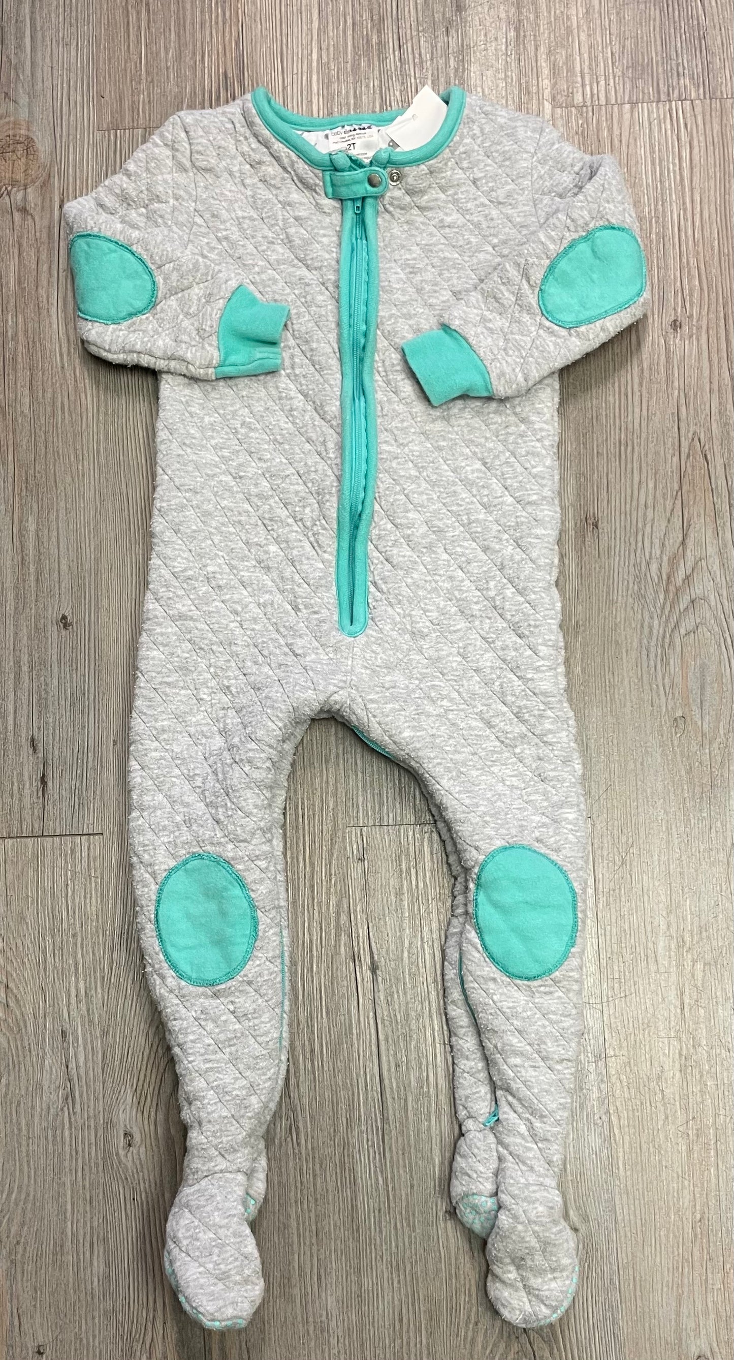 Grey Baby Deedee Quilted Onesi, 2Y