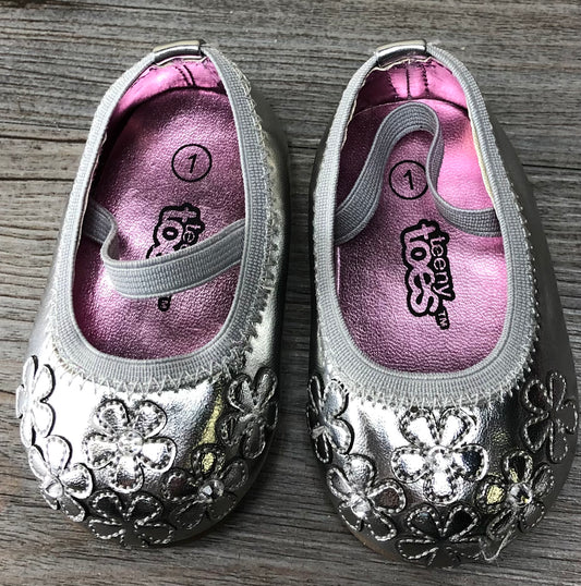 Silver  Teeny Toes Infant Shoes, 6M+