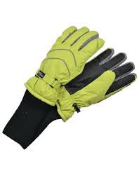 Lime  Snowstoppers Nylon Glove, Age 4-7Y