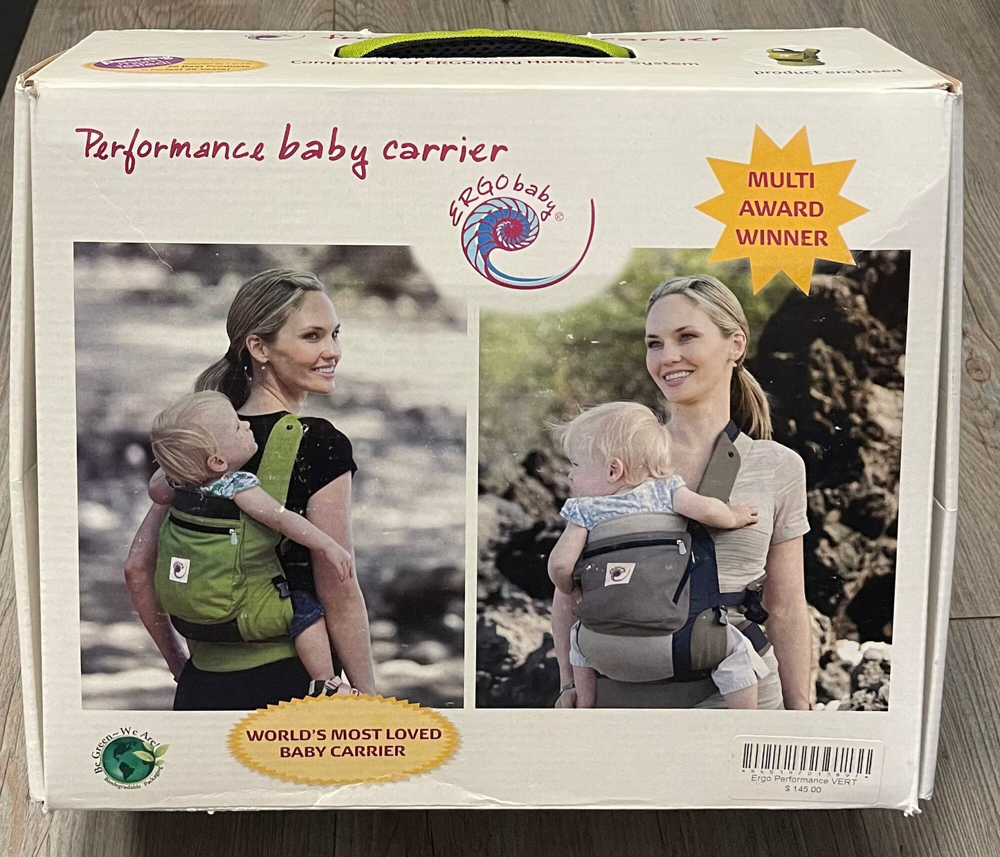 Lime  Ergo Baby Carrier, Pre-owned