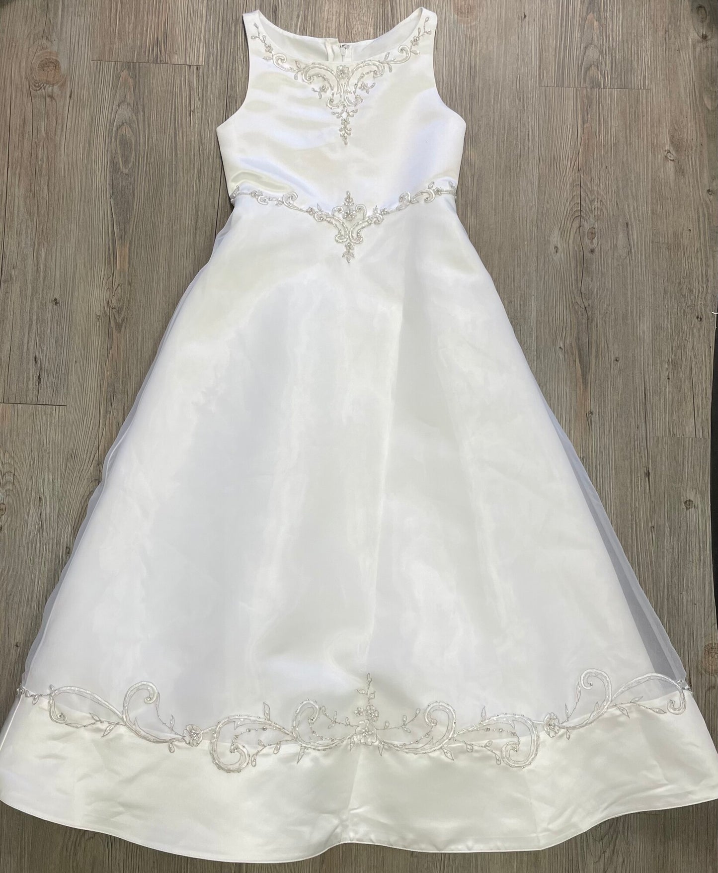 White  Mon Cheri Communion Dress, 8-10Y