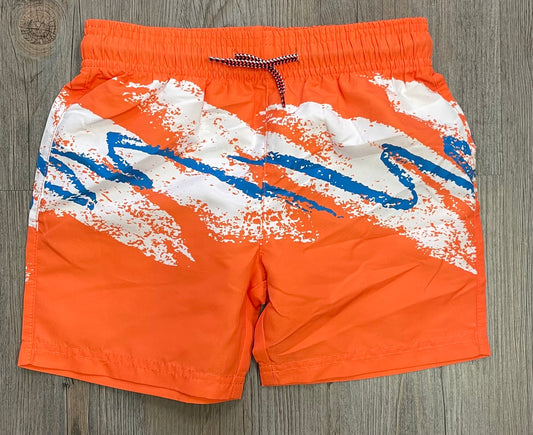 Orange  Appaman Swim Trunk, 6Y
