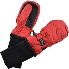 Red  Snowstoppers Nylon Mitten, Age 2-5Y