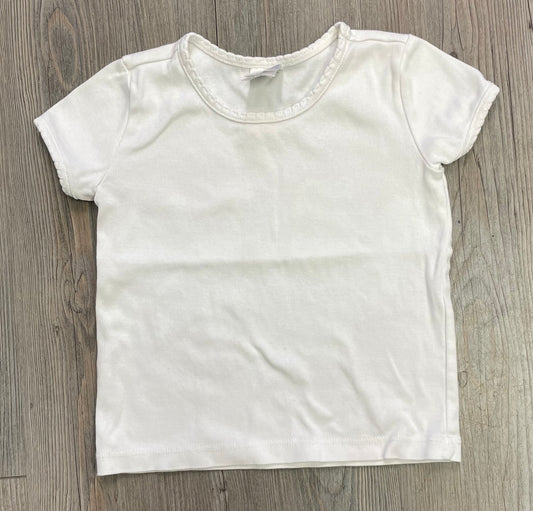 White  Hanna Anderson Tee, 4Y