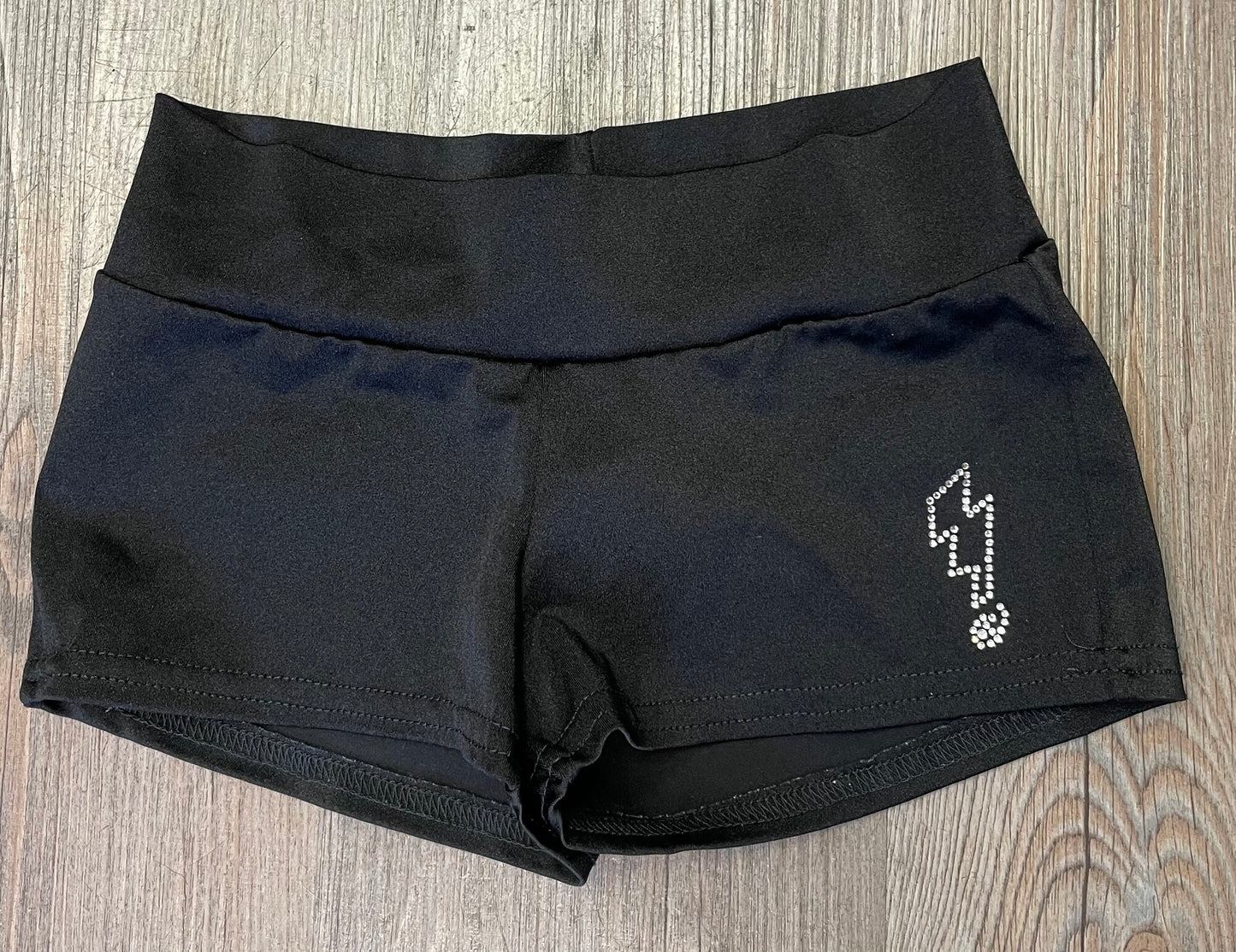 Black  Gymnastic Shorts, 6Y