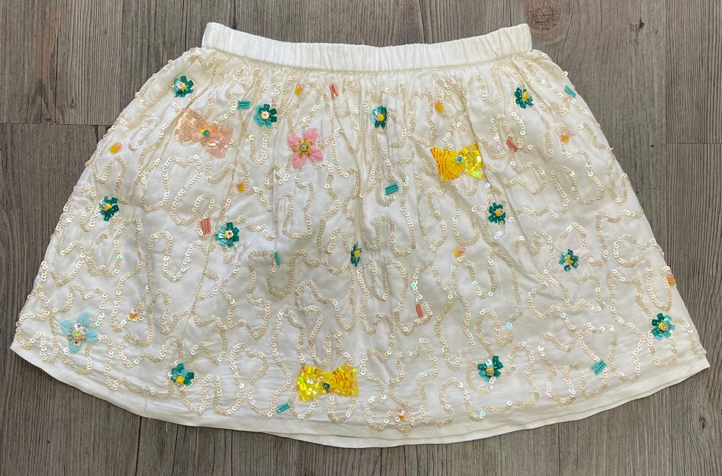 Beige  Billieblush Sequin Skirt, 8Y