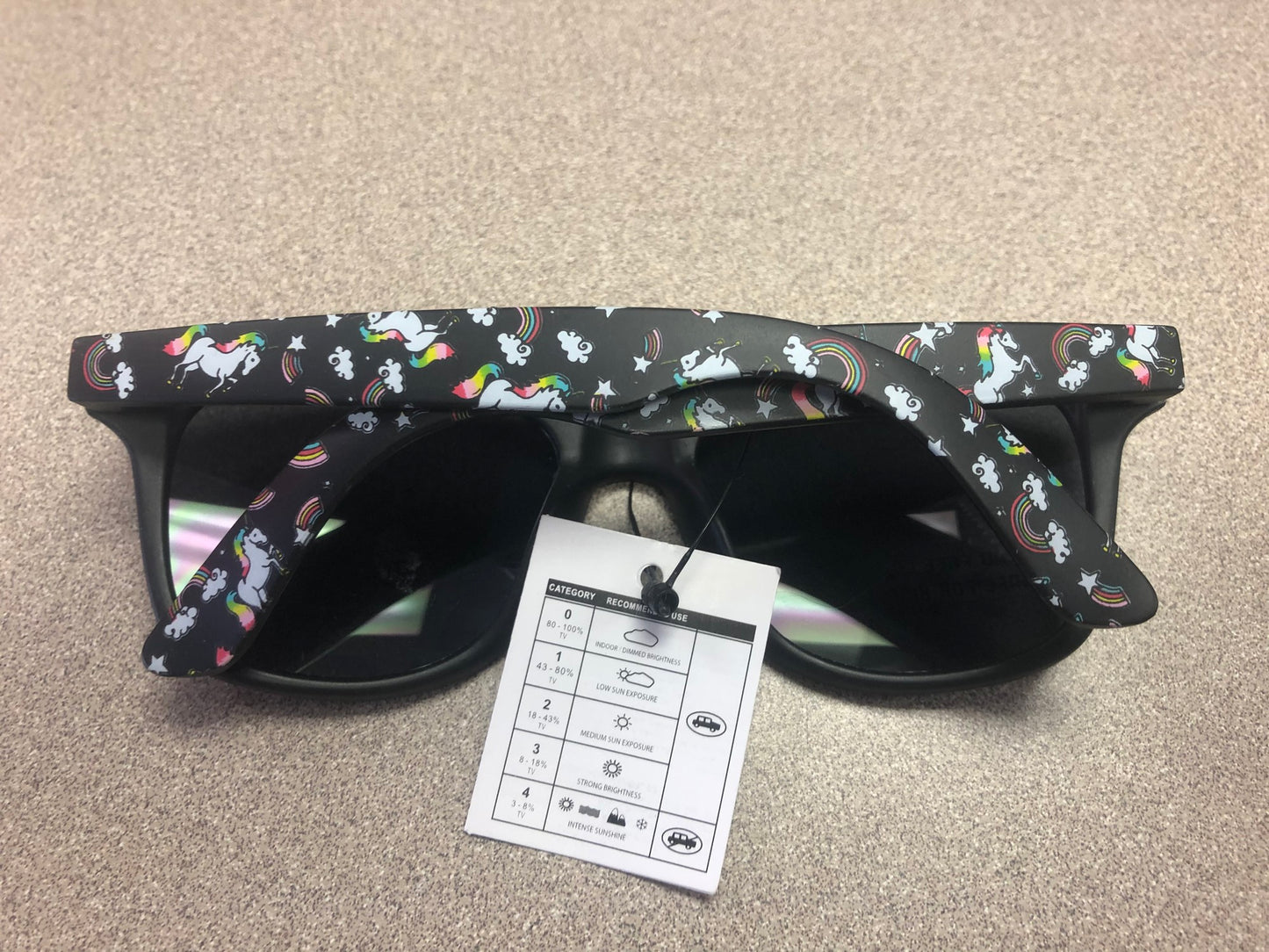 Black  Unicorn Sunglasses, 3-7 Years