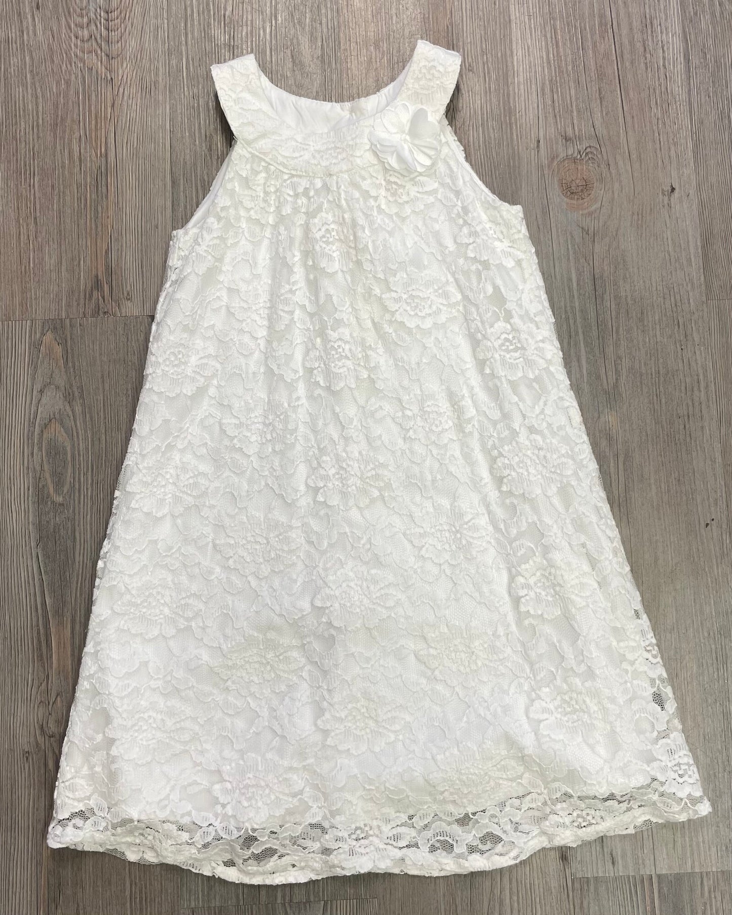 White  Carters Dress, 6Y