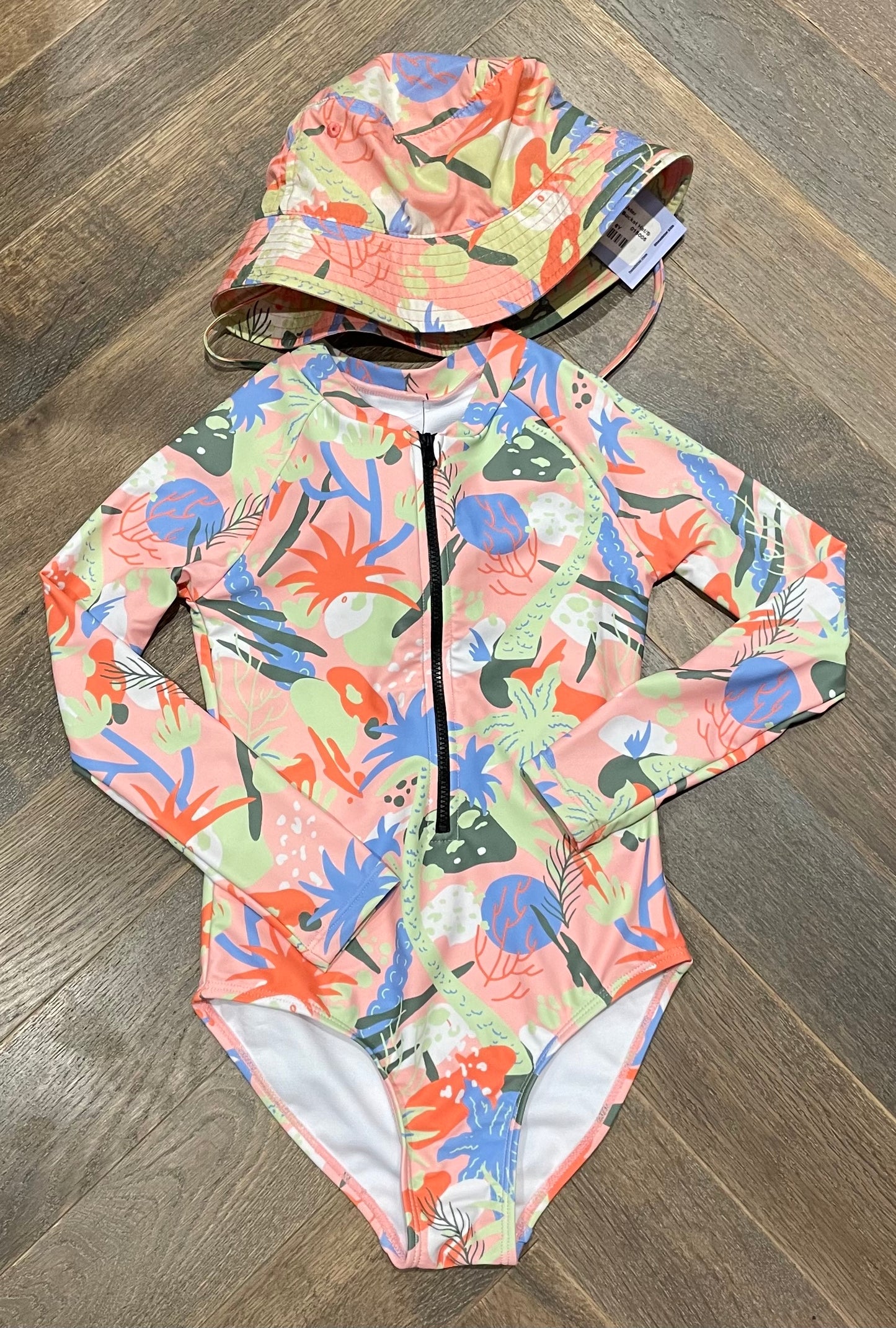 Coral  Headster Bucket Hat/Swims, 6Y