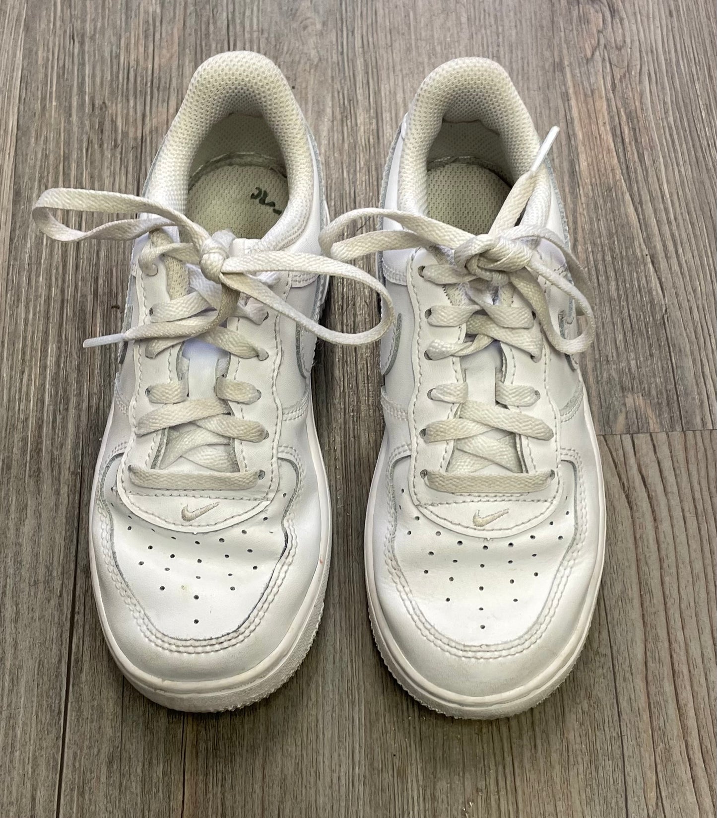 White  Nike Lace Up Shoes, 13Y