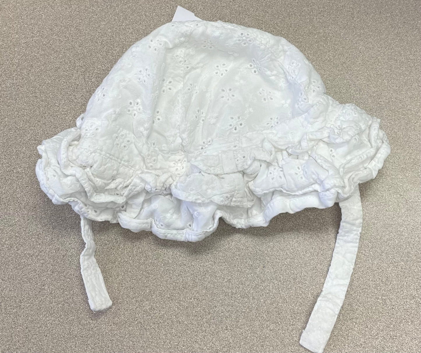 White  Oshkosh Bucket Hat, 12-24M