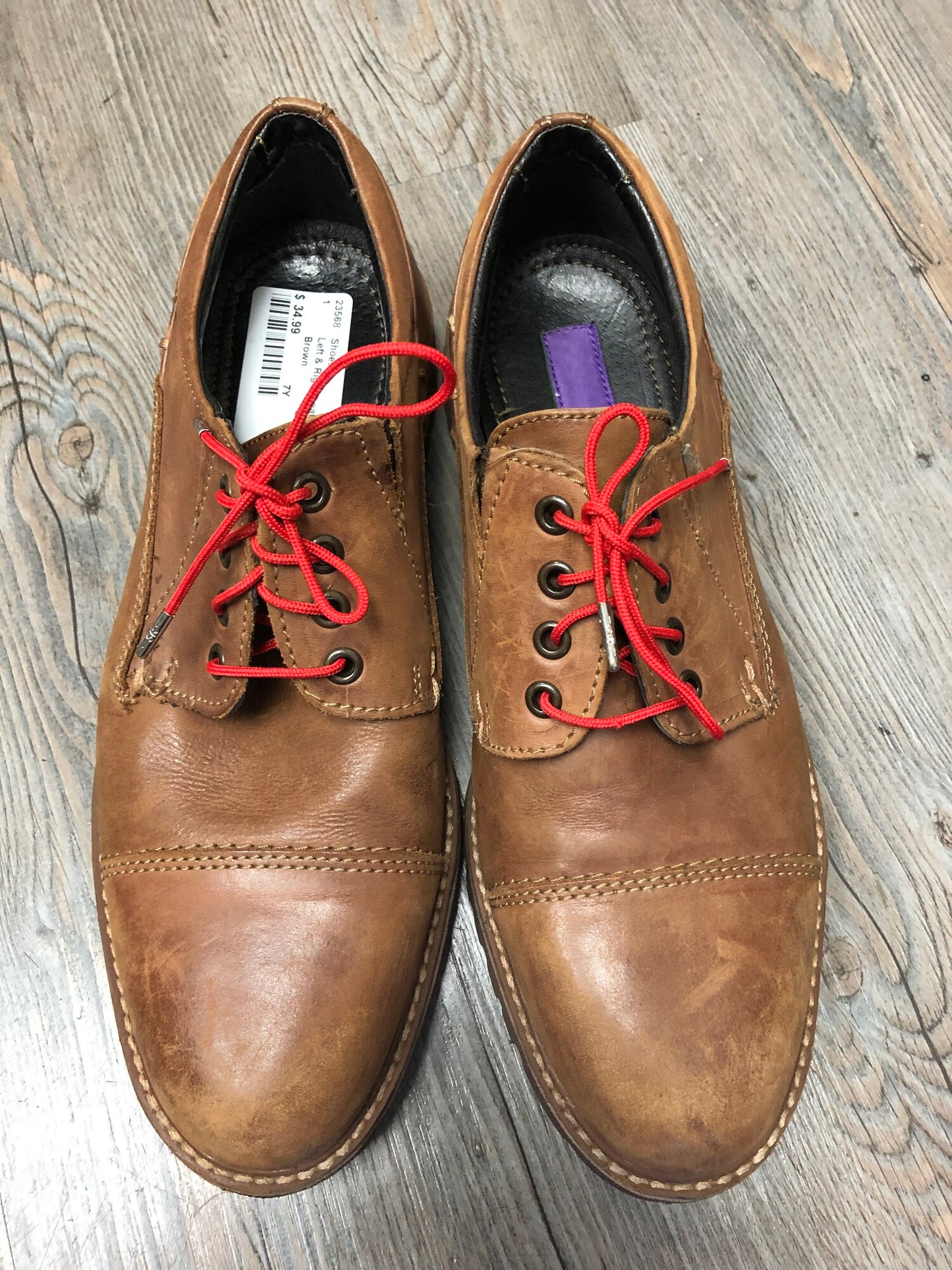Brown  Left & Right Leather, 7Y