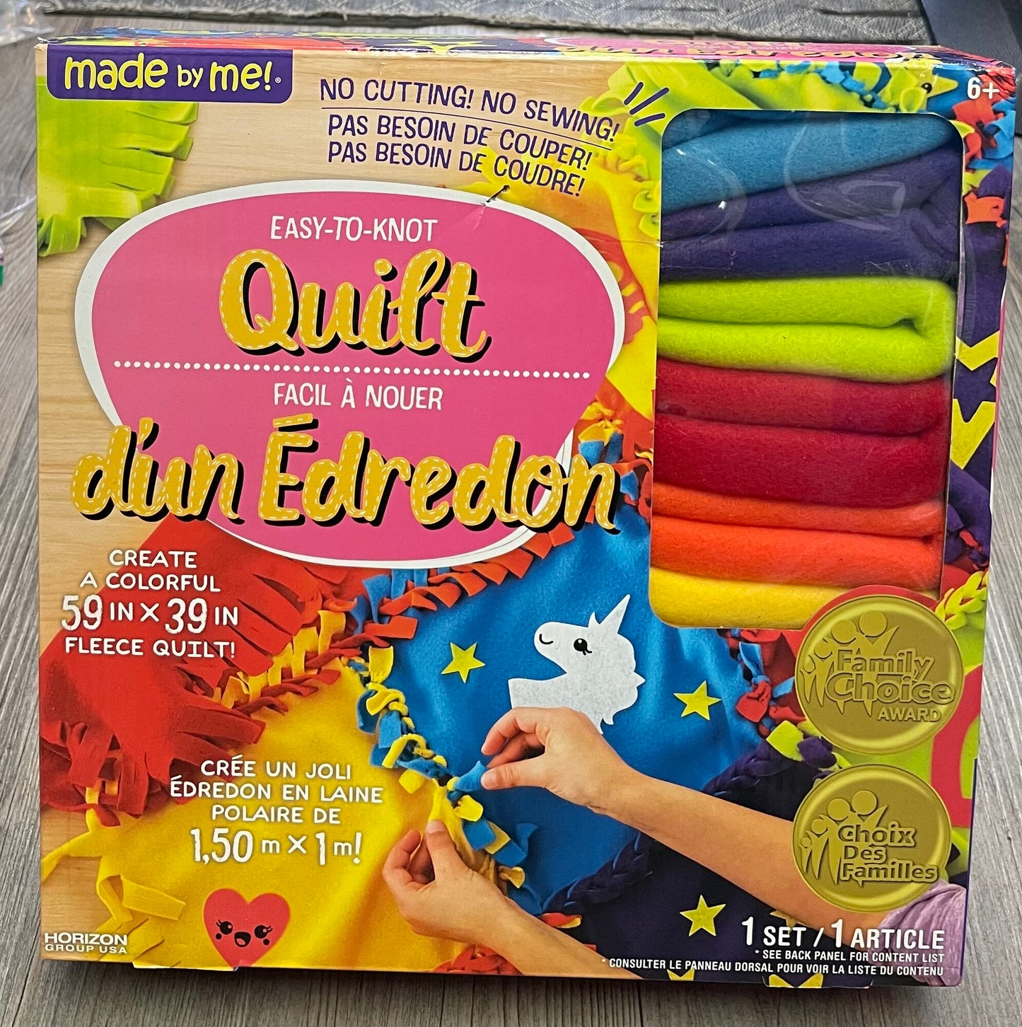 Multi  Easy To Knot Quilt, 6Y