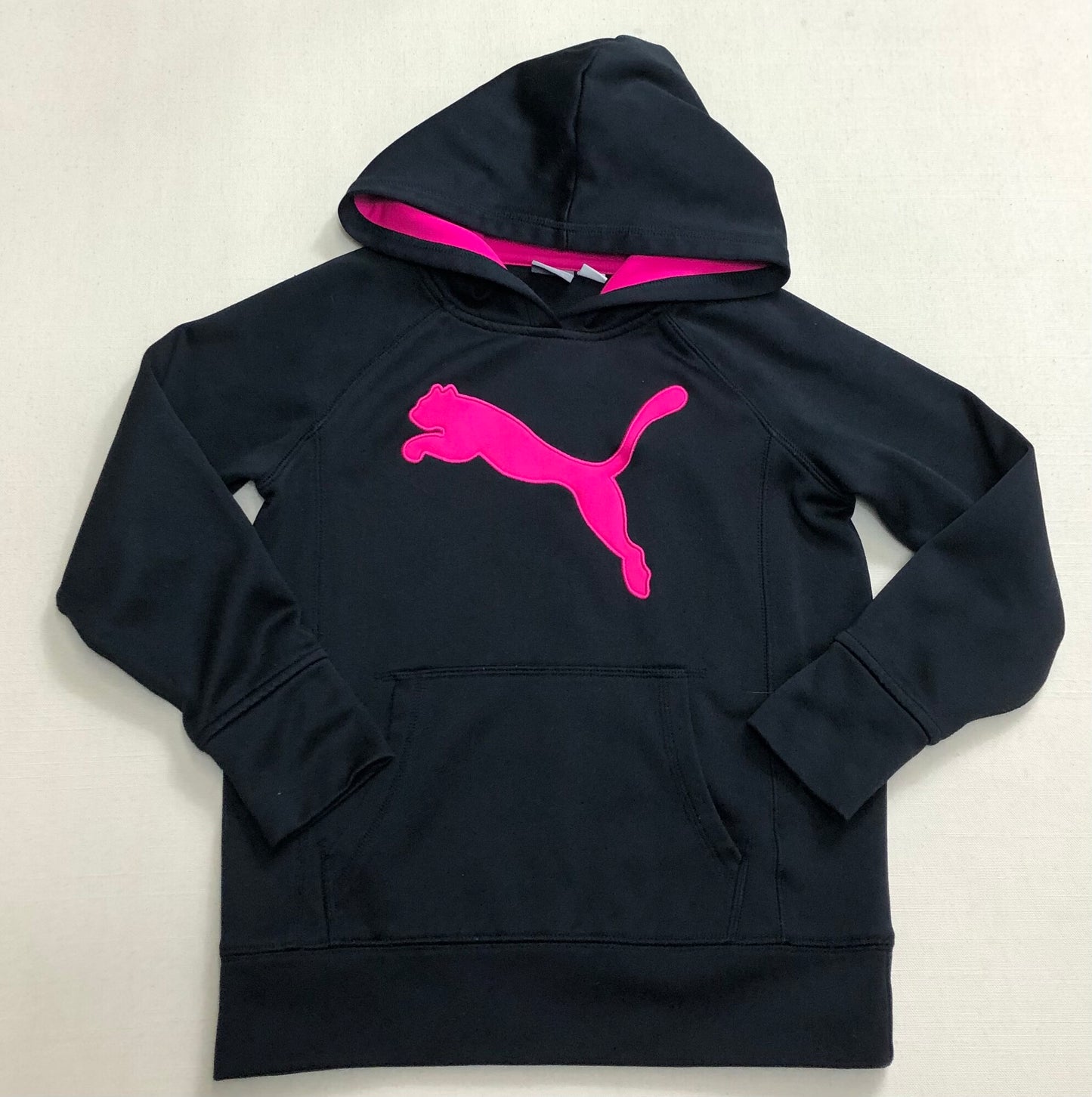 Black  Puma Pullover Hoodie, 7-8Y