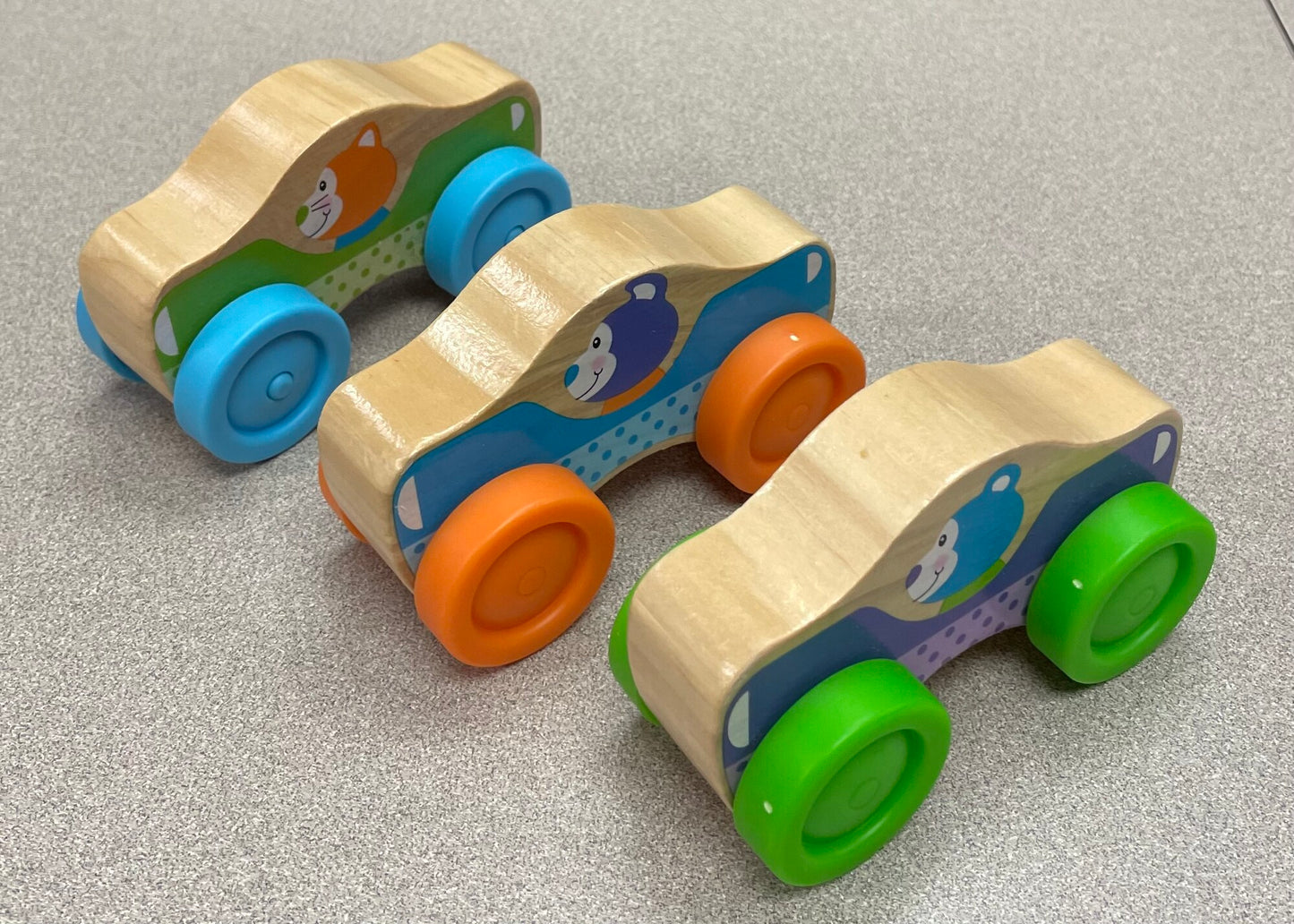Multi  M&D Wooden Cars Set, 3pc