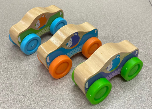 Multi  M&D Wooden Cars Set, 3pc