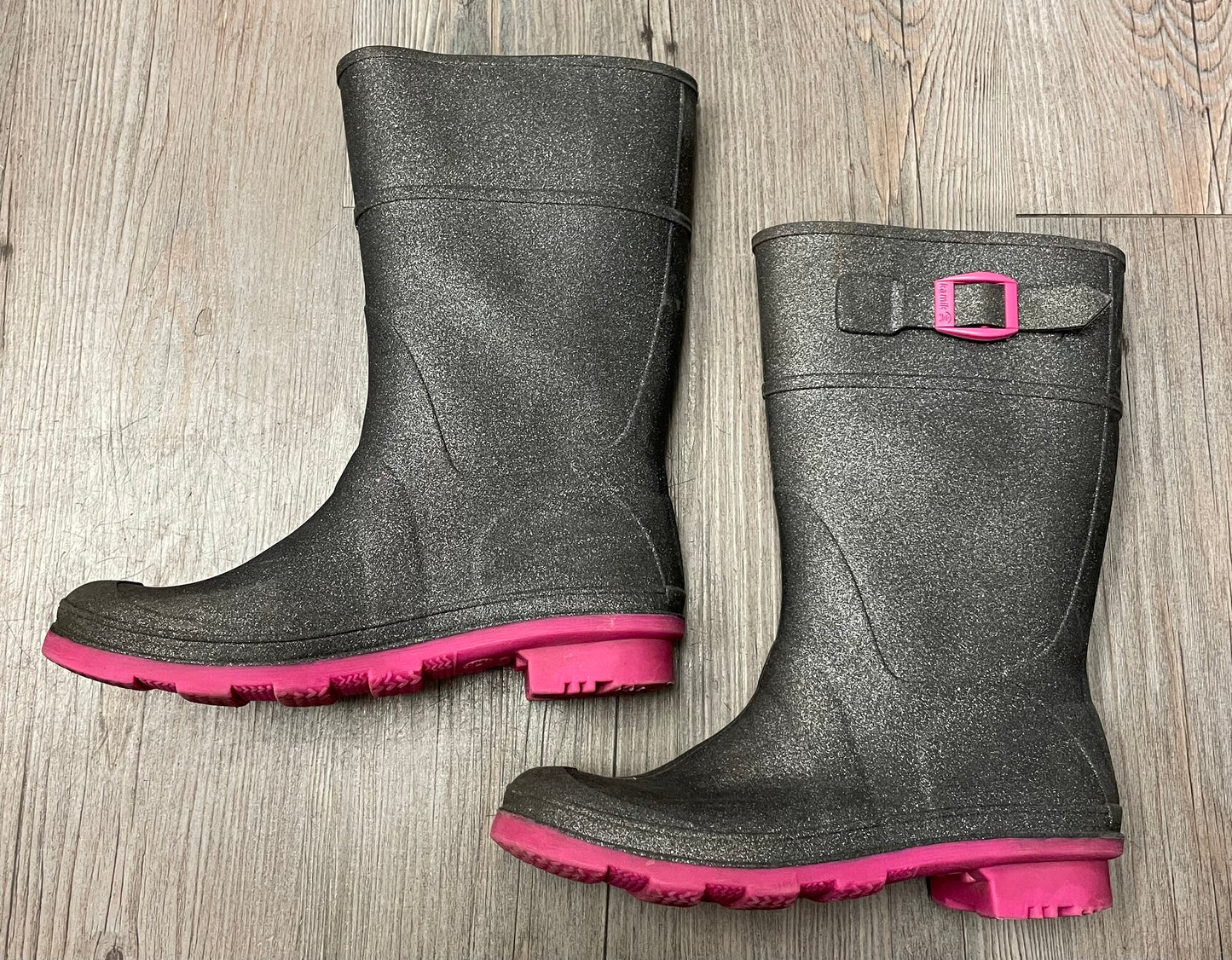 Grey/pin  Kamik Glitter Rain Boots, 3Y