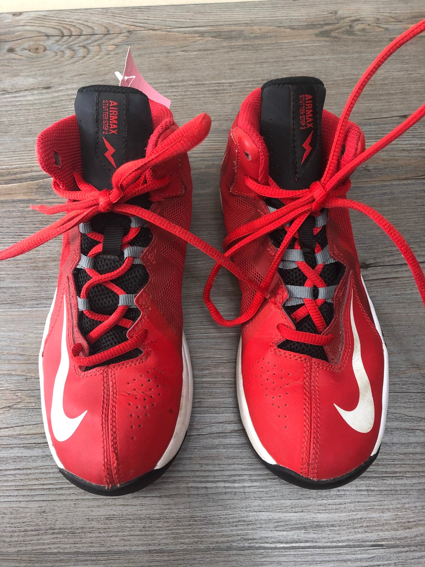 Red  Nike Airmax Hightop, 3.5Y