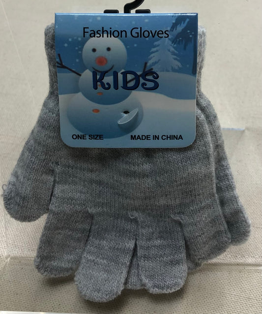 Grey  Fashion Gloves - Kids, 4-6Y