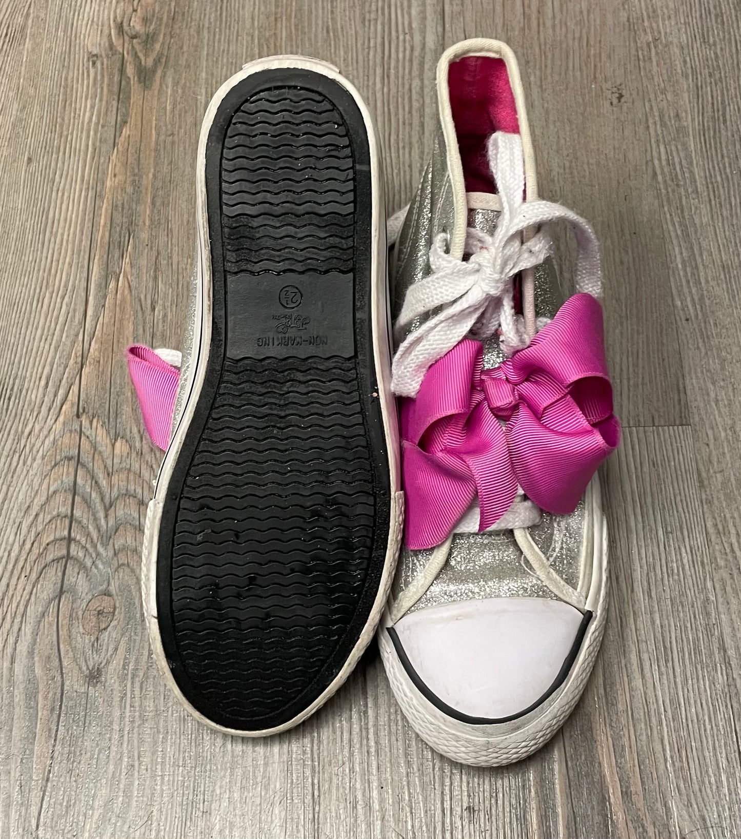 Silver  Jojo Siwa Hightop Shoes, 2.5Y