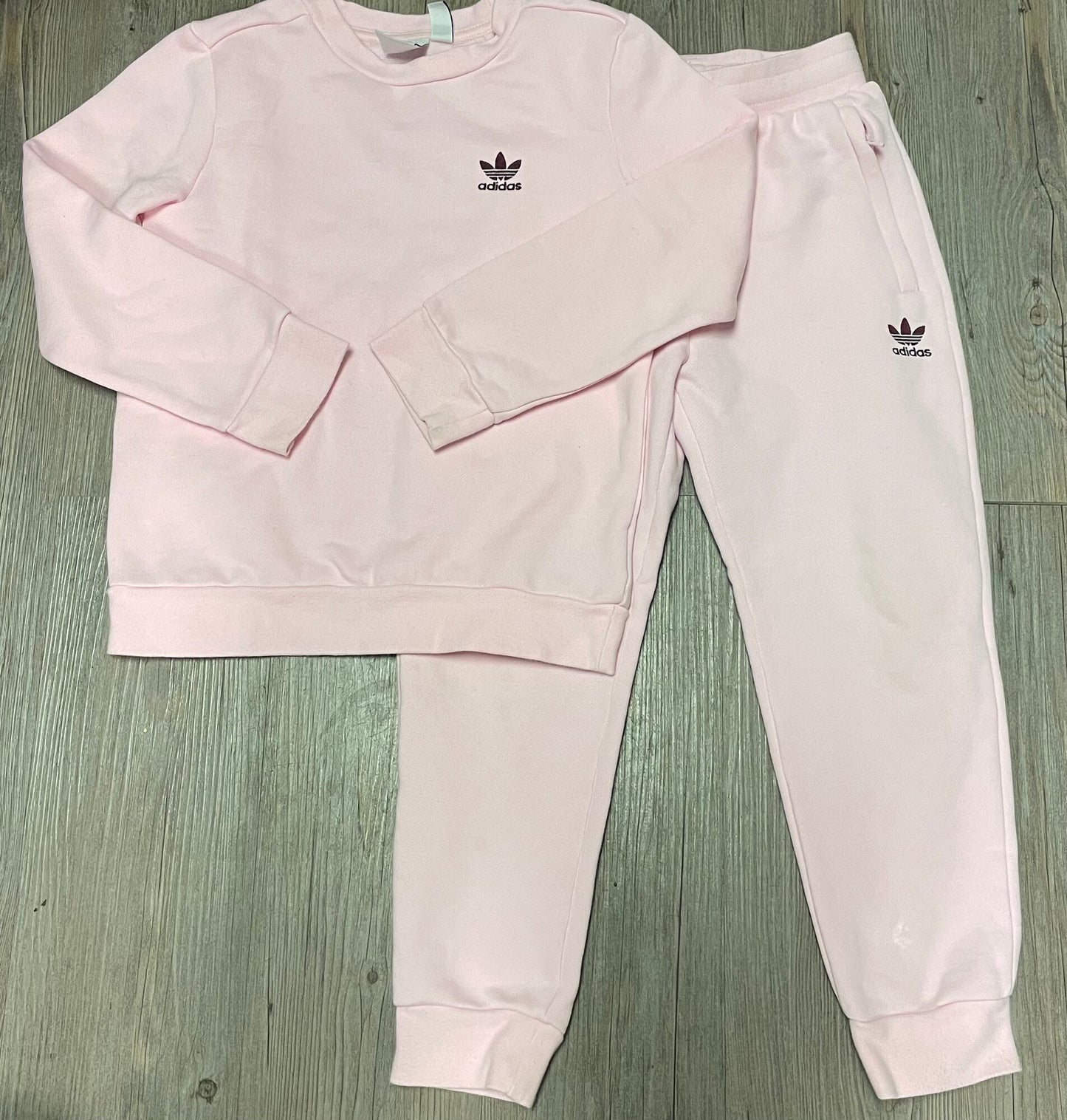 Pink  Adidas Jogger Set, 7-8Y