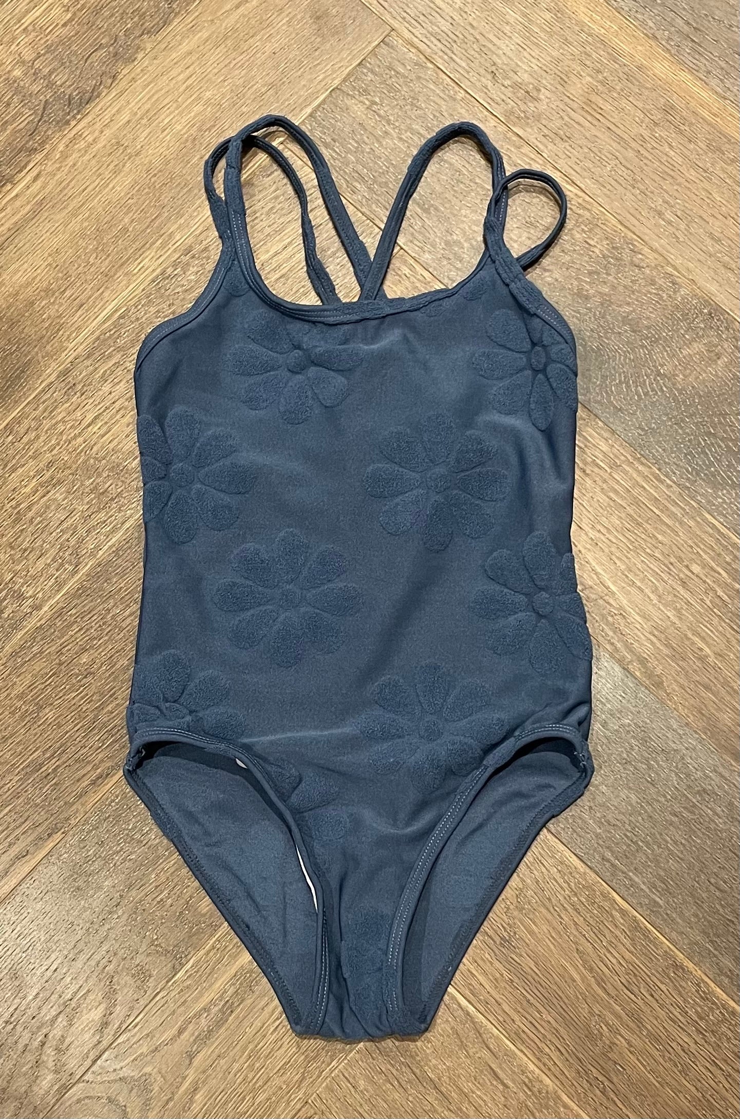 Blue  Color Kids Bathing Suit, 6Y