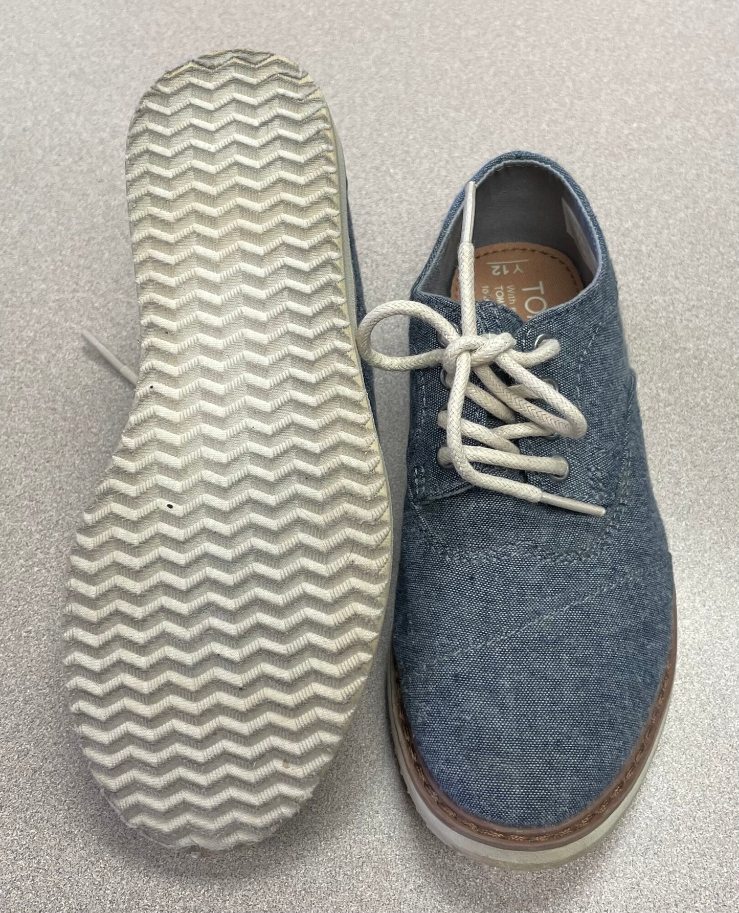 Blue  Toms Lace Up Shoes, 12Y