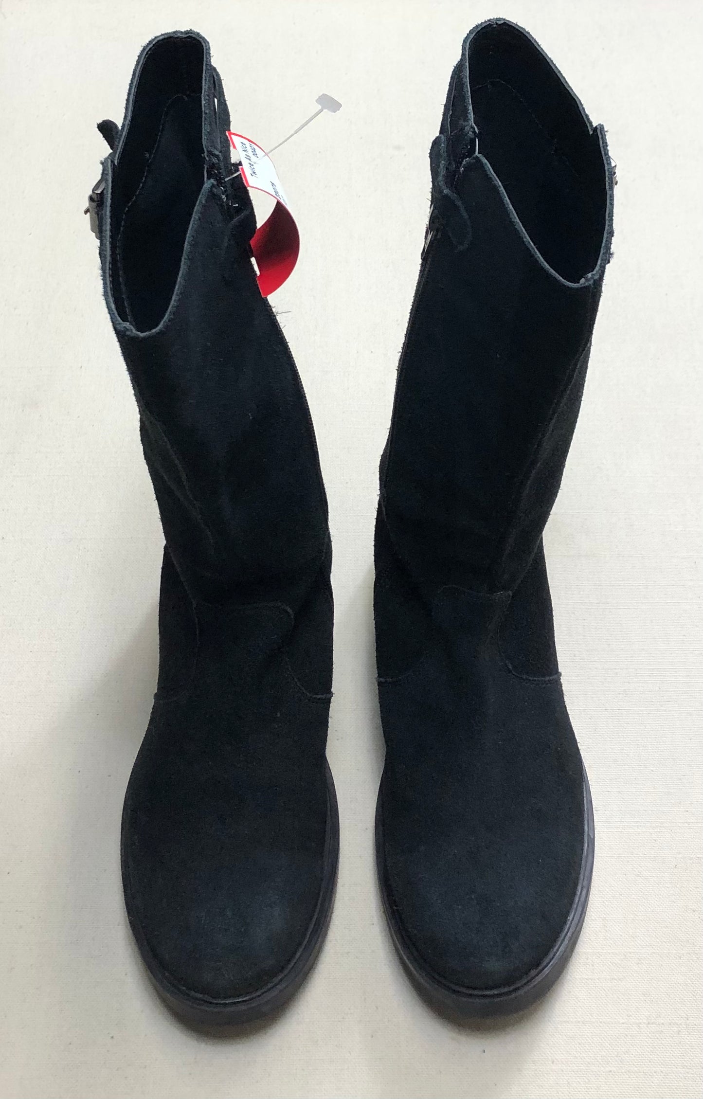 Black  Lands End Suede Boots, 4Y