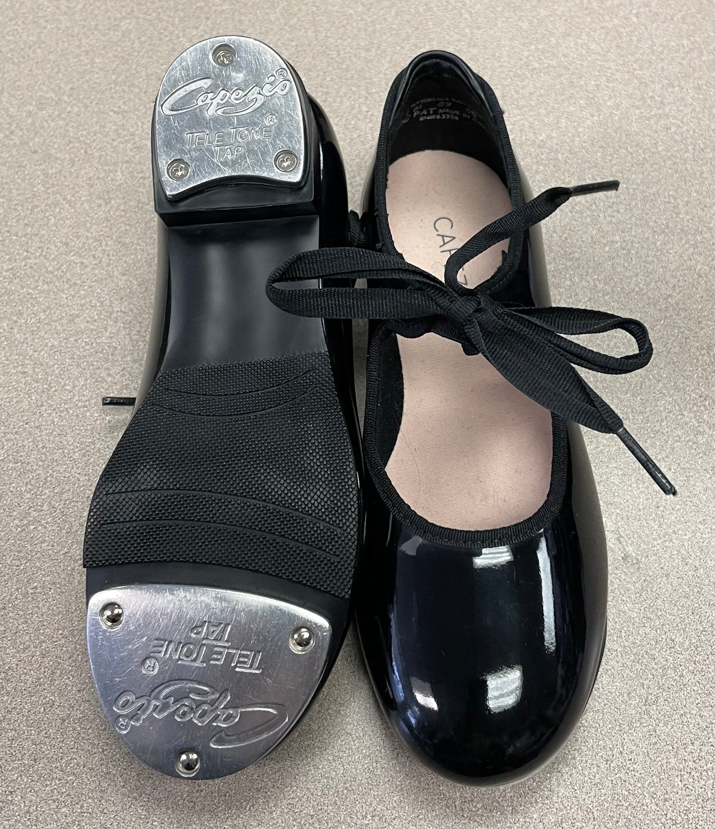 Black  Capezio Tap Shoes, 1Y